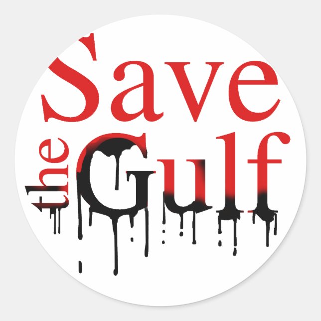 SAVE THE GULF CLASSIC ROUND STICKER (Front)