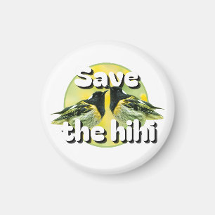 Save the hihi bird - endangered nz stitchbird magnet