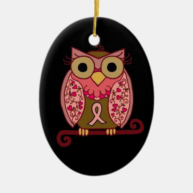 Save The Hooters Owl Ceramic Tree Decoration (Front)