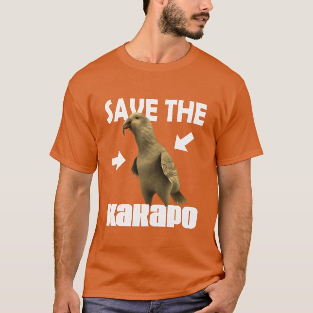 Save the kakapo retro T-Shirt (Front)