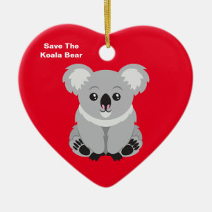 Save The Koala Bear Ceramic Tree Decoration