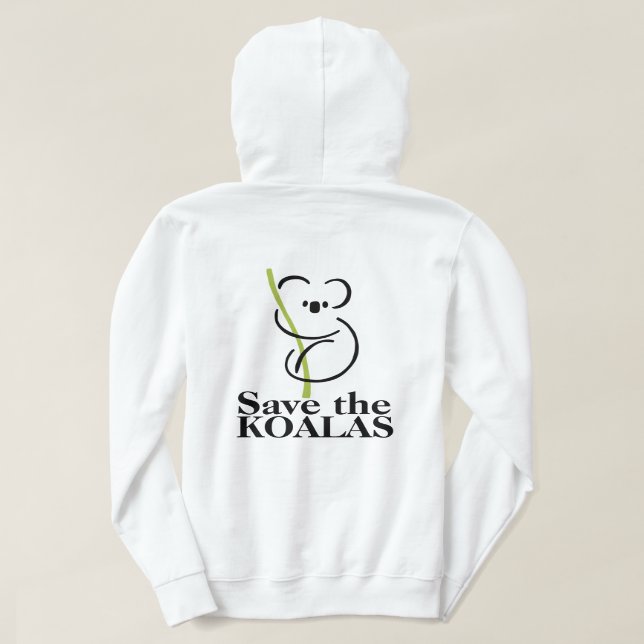 Save the Koalas Hoodie Sweatshirt (Design Back)