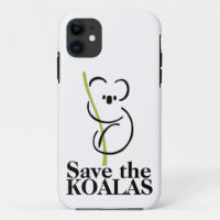 Save the Koalas iPhone case