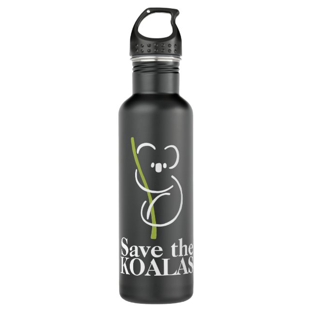 Save the Koalas Water Bottle (Front)
