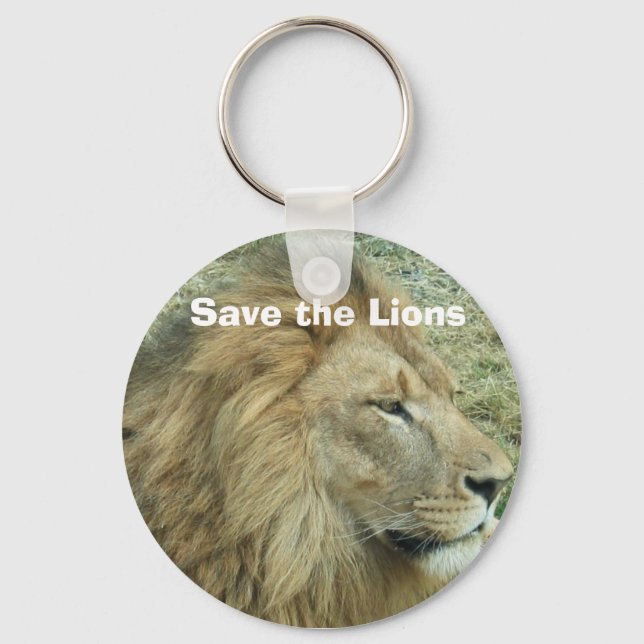Save the Lions Key Ring (Front)