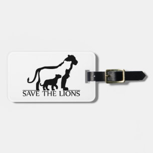 Save the Lions Luggage Tag