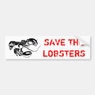 SAVE THE LOBSTERS BUMPER STICKER