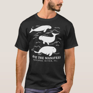 Save The Mana Crystal River FL Vinatage Sea Cow Gi T-Shirt