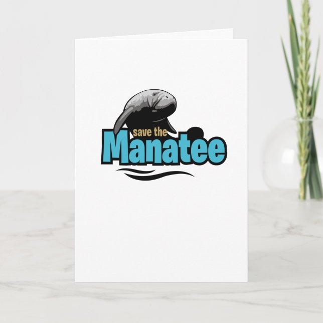 Save The Manatee Holiday Card (Front)