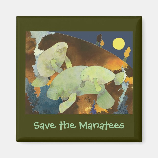 Save the Manatee magnet (Front)
