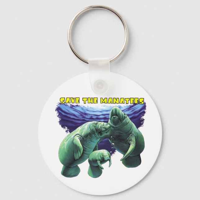 Save the Manatees Key Ring (Front)