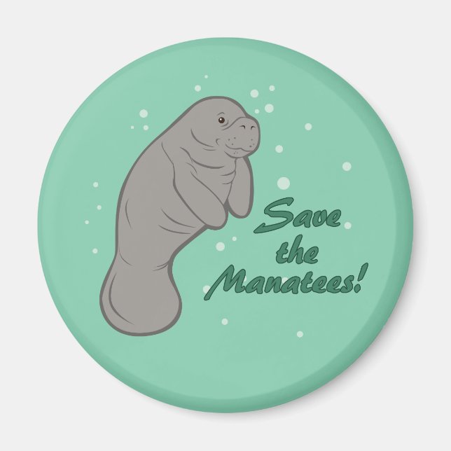 Save the Manatees! Magnet (Front)