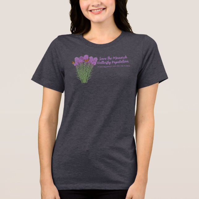 Save The Monarch Butterfly Population Tri-Blend Shirt (Front)