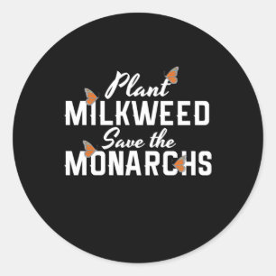 Save The Monarchs Butterfly Classic Round Sticker