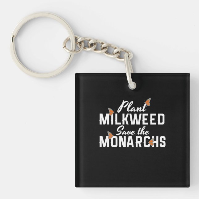 Save The Monarchs Butterfly Key Ring (Front)