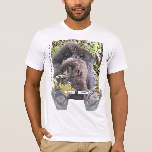 Save the Mountain Gorillas (front & back design) T-Shirt (Front)