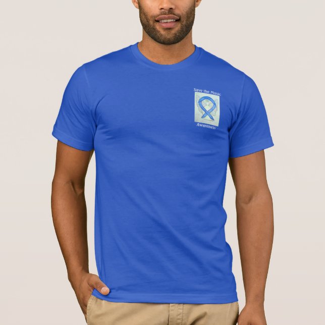 Save the Music Awareness Blue Ribbon Custom Tee (Front)