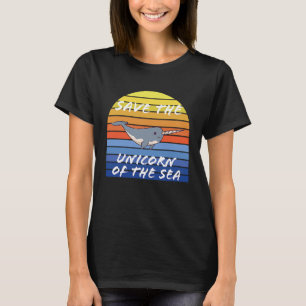 Save the narwhal the ocean unicorn Cute narwhal T-Shirt