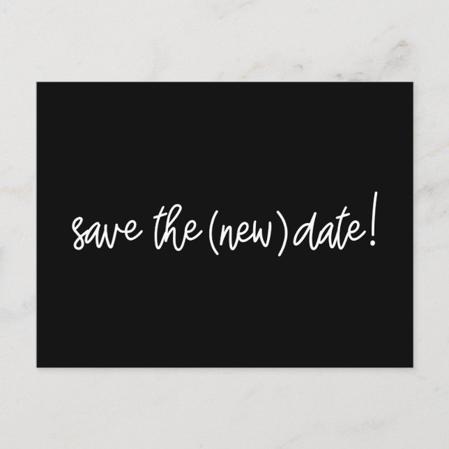 Save the new date Wedding date update Postcard (Front)