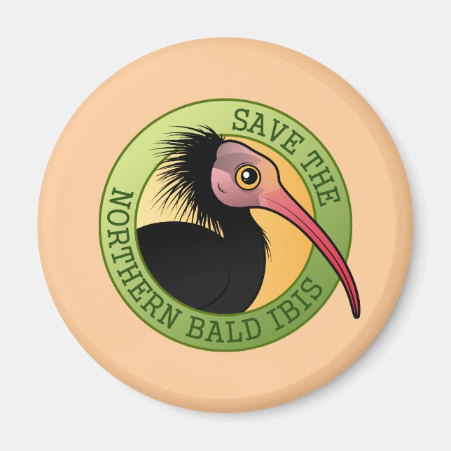 Save the Northern Bald Ibis Magnet (Front)