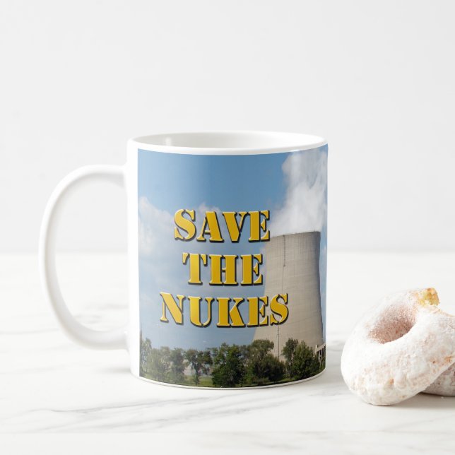 Save The Nukes Coffee Mug (With Donut)