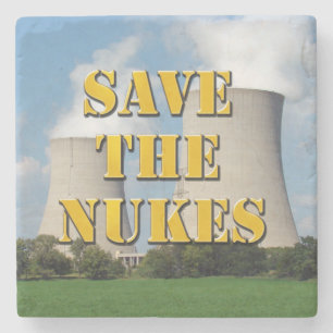 Save The Nukes Stone Coaster