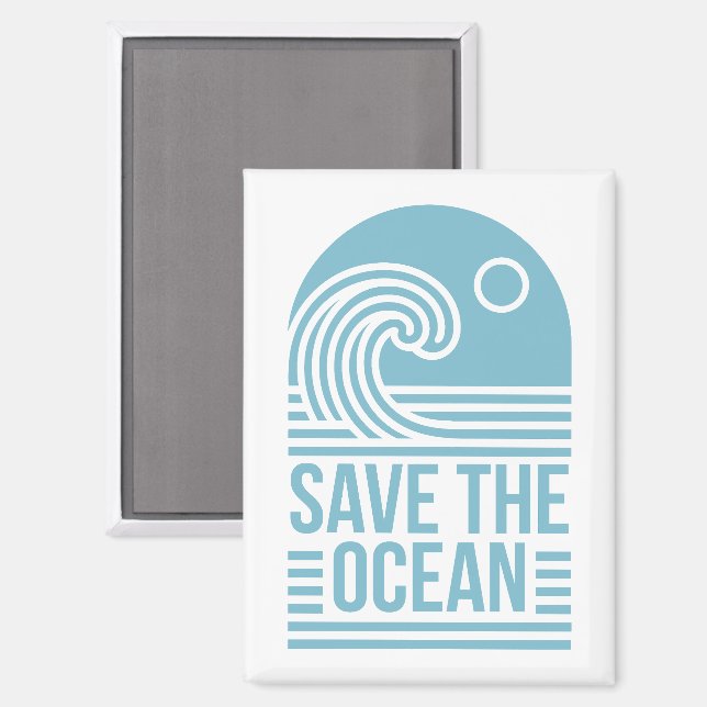 Save the ocean activist quotes beach aesthetic magnet (Front/Back)