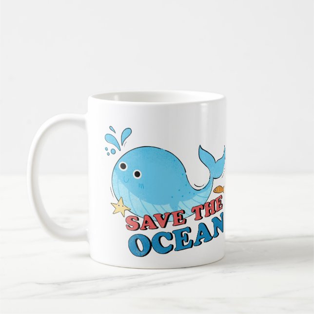 Save the Ocean Coffee Mug (Left)
