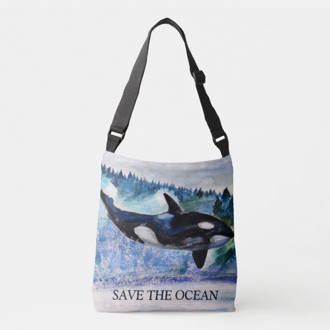 Save The Ocean Custom All-Over-Print  Bag (Front)
