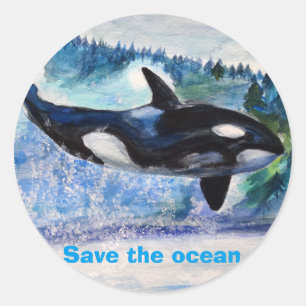 Save the Ocean Orca Wildlife Sticker