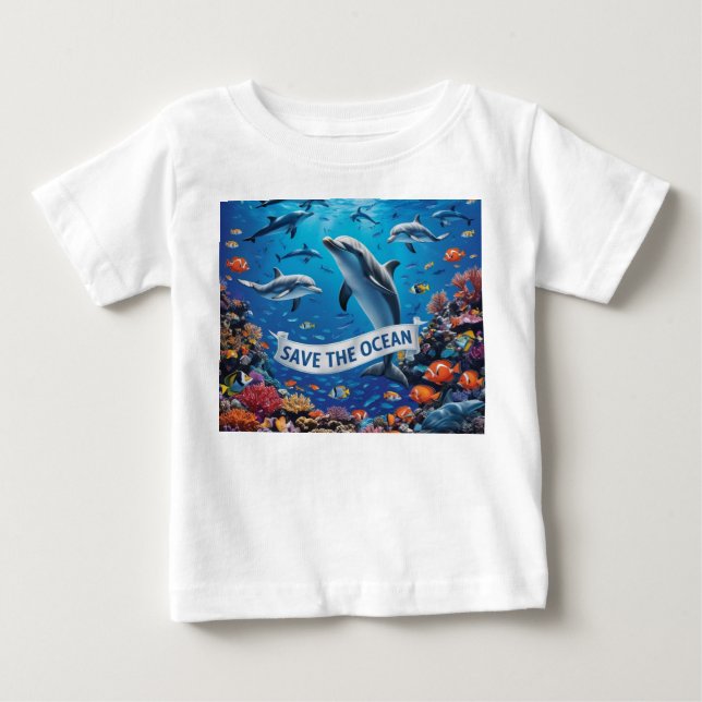 Save the ocean please baby T-Shirt (Front)