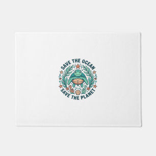 Save the Ocean Sea Turtle Vintage Engraving Shirt_ Doormat