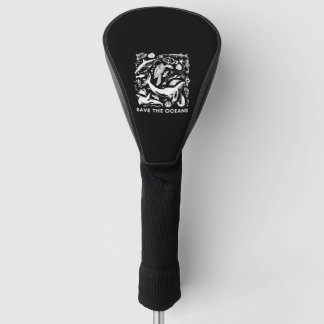 Save The Oceans-Whale Turtle Orca Climate Change-S Golf Head Cover