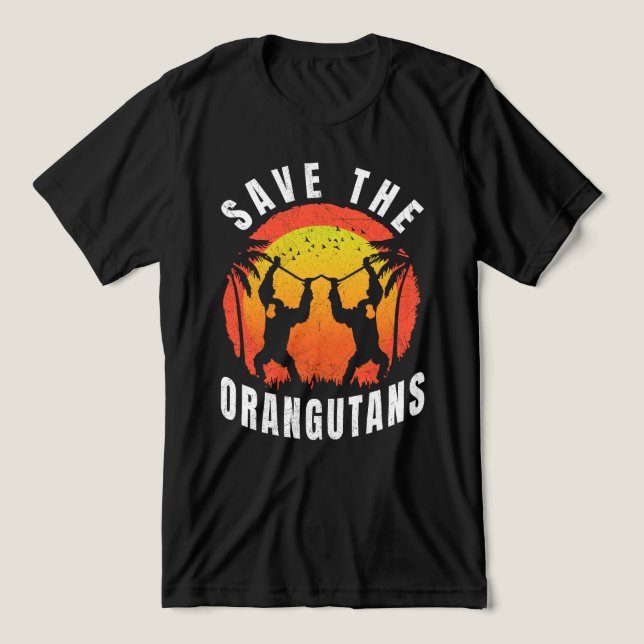 Save The Orangutans Tri-Blend Shirt (Design Front)