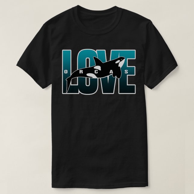 Save the Orcas  Conservation Orca Lover T-Shirt (Design Front)