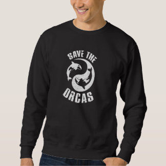 Save The Orcas Orca Killer Whale Sea Panda Dive Di Sweatshirt