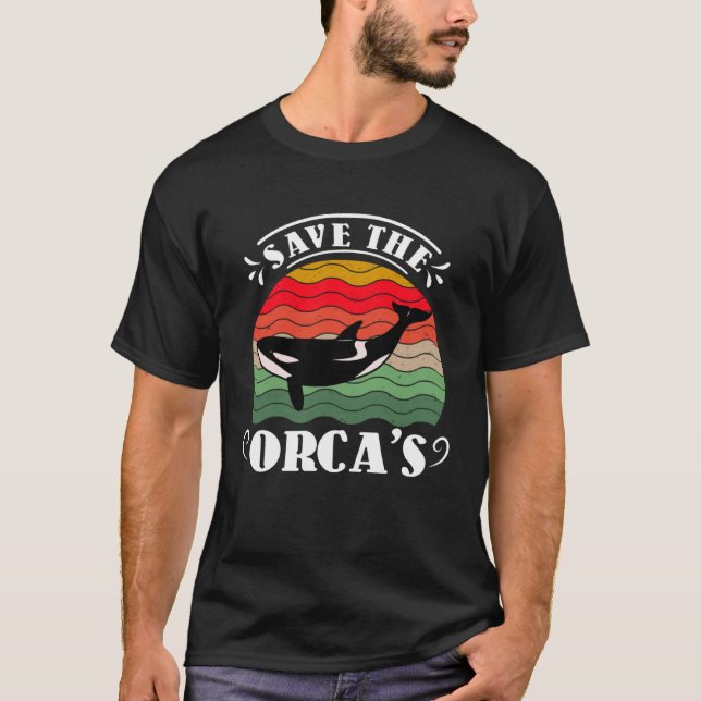 Save the Orcas protected species environment Aware T-Shirt (Front)