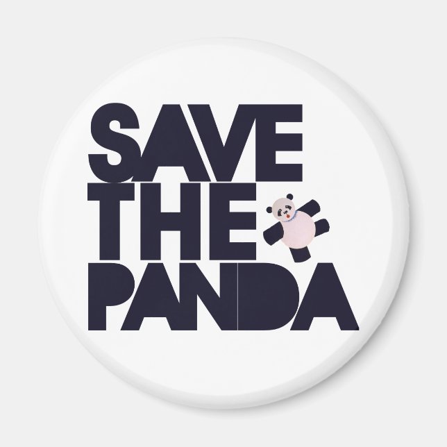 Save the Panda Bear Magnet (Front)