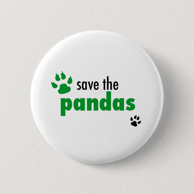 Save The Pandas 6 Cm Round Badge (Front)