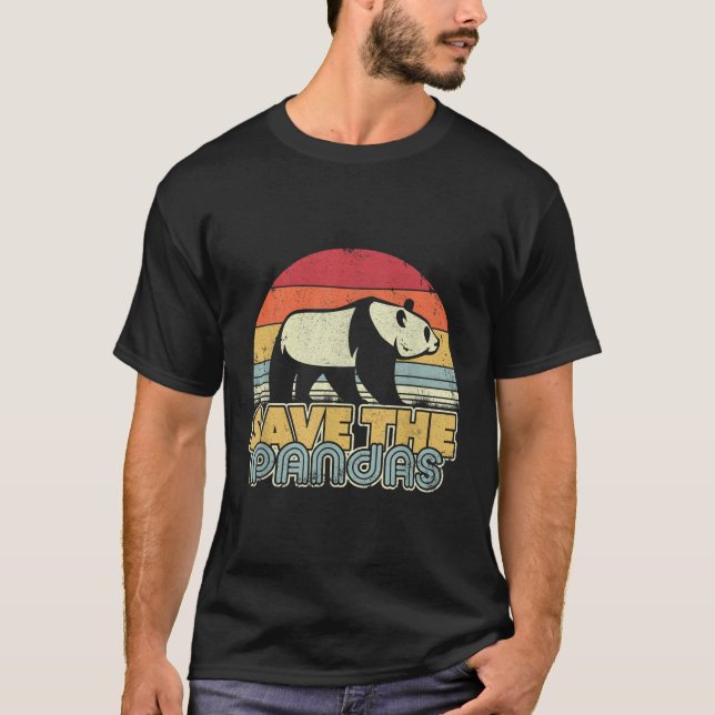 Save The Pandas Style Panda T-Shirt (Front)