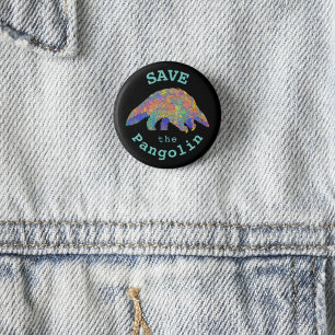 Save the Pangolin Cute Endangered Animal Activist 3 Cm Round Badge