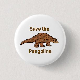 Save the Pangolin pin back