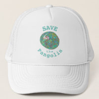 Save the Pangolin slogan teal