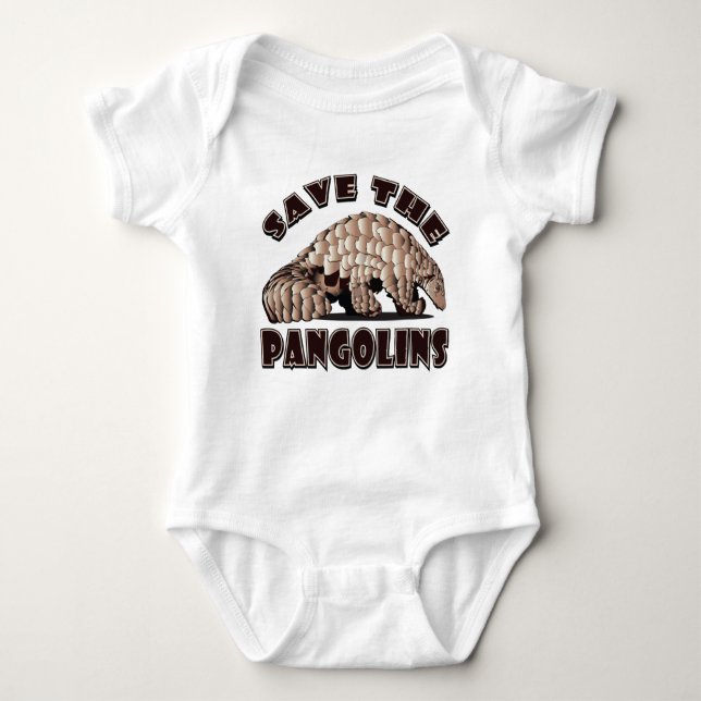 Save The Pangolins Baby Bodysuit (Front)