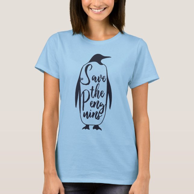 Save the Penguins Cute Penguin Lover Women's T-Shirt (Front)