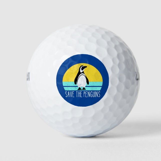 Save The Penguins Golf Balls (Front)