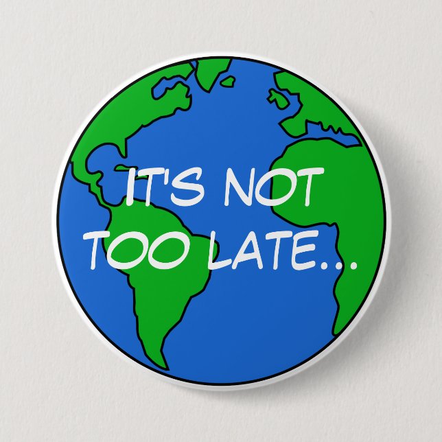 Save the planet 7.5 cm round badge (Front)