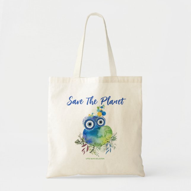 Save The Planet by Little Guys Collection Tote Bag (Front)