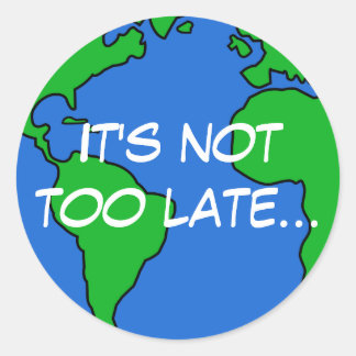 Save the planet classic round sticker