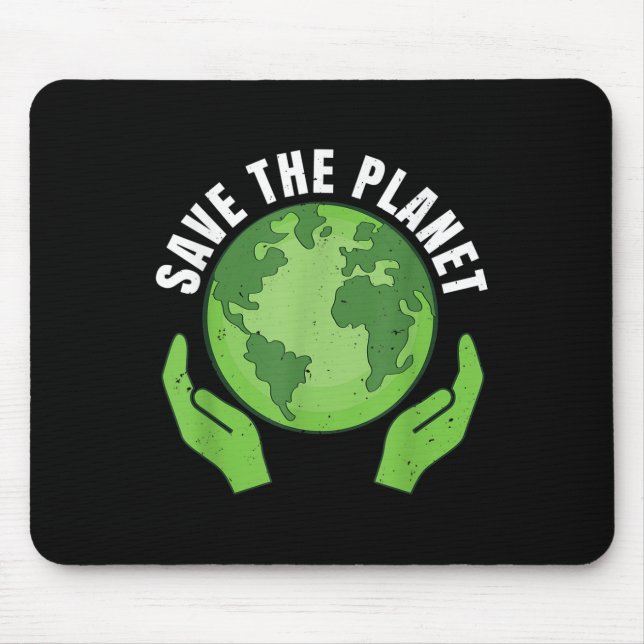 Save The Planet Climate Protection, Nature Protect Mouse Pad (Front)